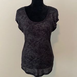 Black Tee with silver